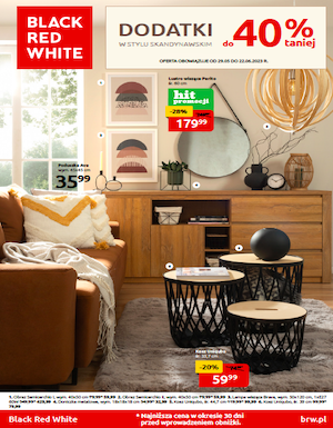black red white gazetka